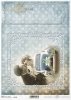Młoda-Para-kochankowie-zakochani-samochód-do-ślubu-ozdobne-białe-ramki-pastelowe-tło-w-kropeczki-Vintage-Papier-decoupage-ryżowy-R1542